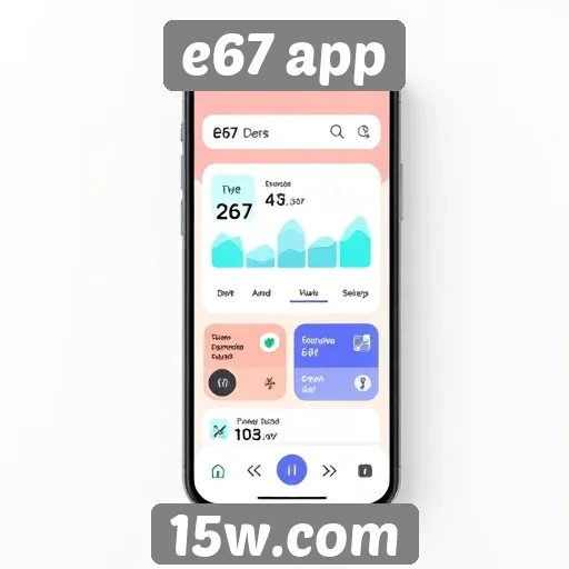 Análise da interface do usuário do E67 app